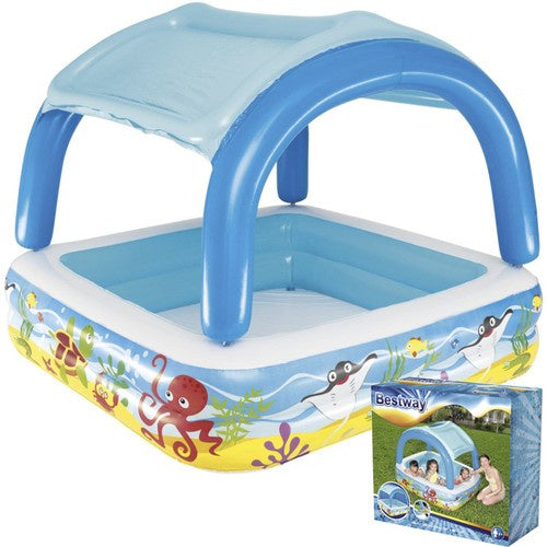 Bestway Opblaasbaar Kinderzwembad met Dak - 140 x 114 cm