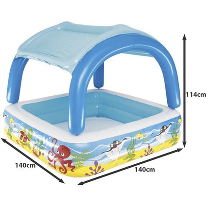 Bestway Opblaasbaar Kinderzwembad met Dak - 140 x 114 cm