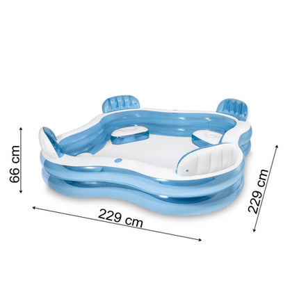 Intex Familie Zwembad met Zitjes - 229 x 229 cm - 882 Liter