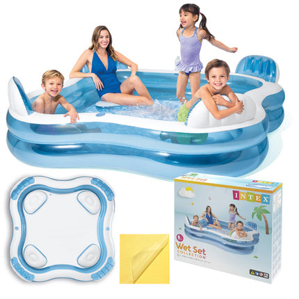 Intex Familie Zwembad met Zitjes - 229 x 229 cm - 882 Liter