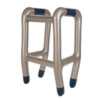 Ruhhy Opblaasbare Rollator met Wandelstok - Feestartikelen - Senior Kostuum