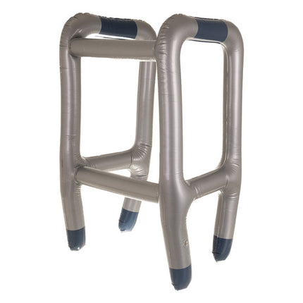 Ruhhy Opblaasbare Rollator met Wandelstok - Feestartikelen - Senior Kostuum