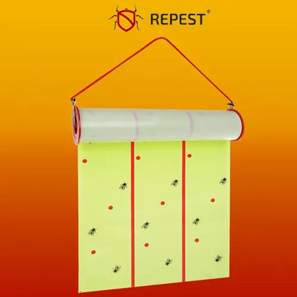 Repest Insectenpapier - 10 meter rol - Geurloos - Effectief tegen vliegen