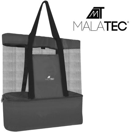 Trizand Geïsoleerde Strandtas - 20 Liter - Met Koelvak - Zwart