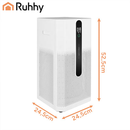 Ruhhy Ioniqs Luchtreiniger - HEPA H12 - Met WiFi & Ionisatie - 80 m²