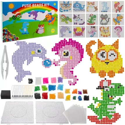 Kruzzel Strijkkralen Set XXL - 6500 Stuks - Inclusief Patronen en Accessoires
