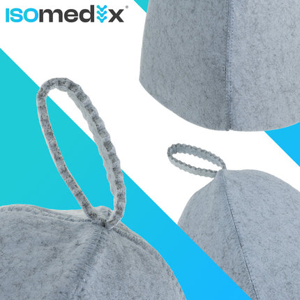 Isomedix Vilt Sauna-muts - Aviator Model - Hittebestendig - Unisex