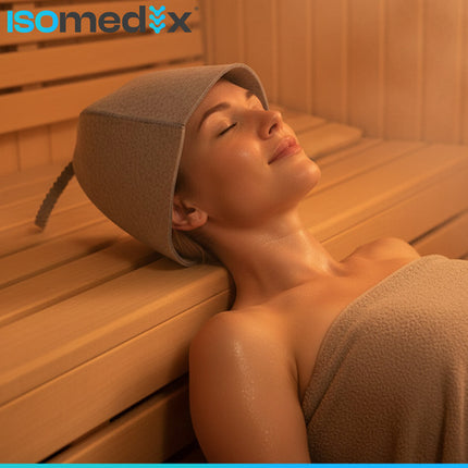 Isomedix Vilt Sauna-muts - Aviator Model - Hittebestendig - Unisex