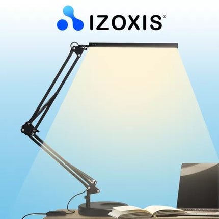 Izoxis 23503 2-in-1 Bureaulamp - Verstelbaar - Met Tafelklem en Voet