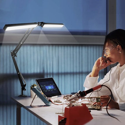 Izoxis 24223 Bureau- en Tekenlamp - 2 Lichtbronnen - 24W - Zwart
