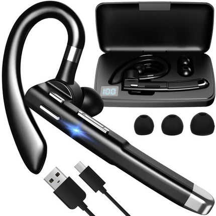 Izoxis Draadloze Bluetooth Headset - Met Powerbank Case - Zwart