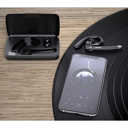 Izoxis Draadloze Bluetooth Headset - Met Powerbank Case - Zwart