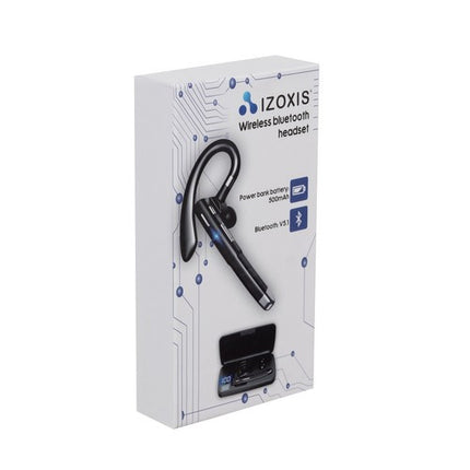 Izoxis Draadloze Bluetooth Headset - Met Powerbank Case - Zwart