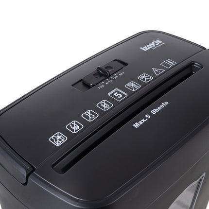 Izoxis Documentvernietiger - 12L - P-4 AVG/GDPR - Zwart