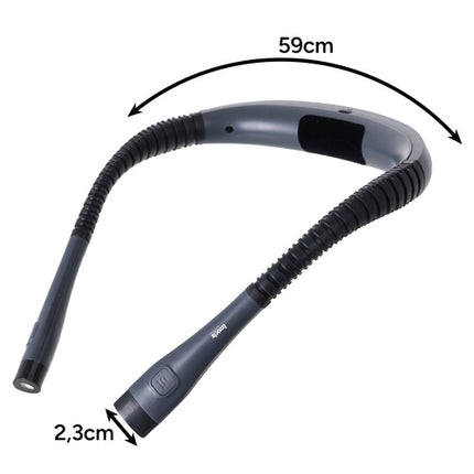 Izoxis 25675 LED Nek-leeslamp - Oplaadbaar - Flexibel - Grijs