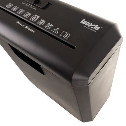 Izoxis Documentvernietiger - 10L - P-2 Veiligheidsniveau - Zwart