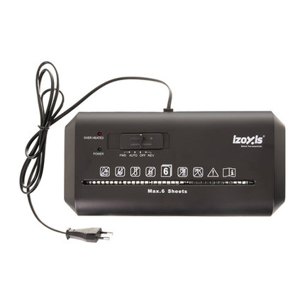 Izoxis Documentvernietiger - 10L - P-2 Veiligheidsniveau - Zwart