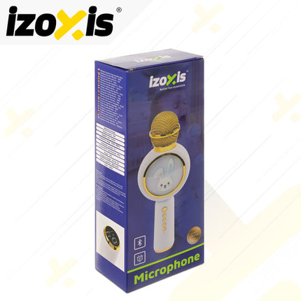 Izoxis Draadloze Karaoke Microfoon - Konijn Design - Bluetooth - Wit