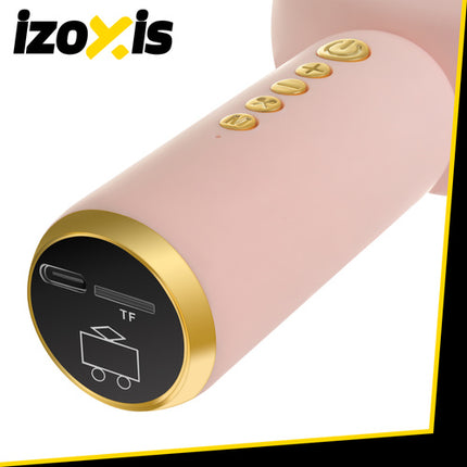 Izoxis Draadloze Karaoke Microfoon - Konijn Design - Bluetooth - Roze