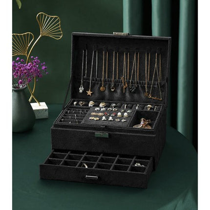 Soulima Sieradendoos - Elegante Juwelenkist met Slot - Zwart