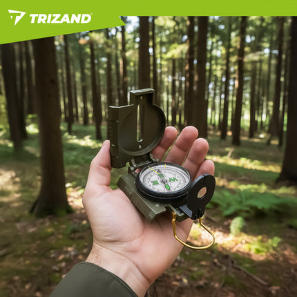 Trizand KM5717 Militair Kompas - Precisie Navigatie - Metaal - Zinklichtlegering