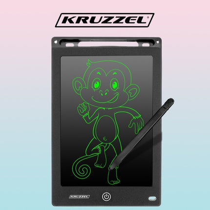 Kruzzel 8,5" Tekentablet - Digitaal Schrijfbord - Zwart