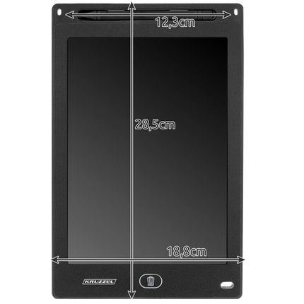 Kruzzel 11" Tekentablet - Digitaal Schrijfbord - Zwart