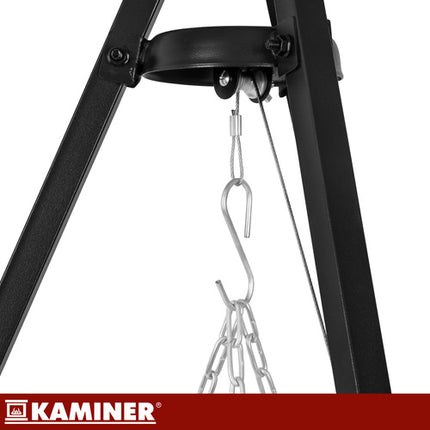 Kaminer Driepoot Barbecue - 190 cm - 70 cm RVS Rooster