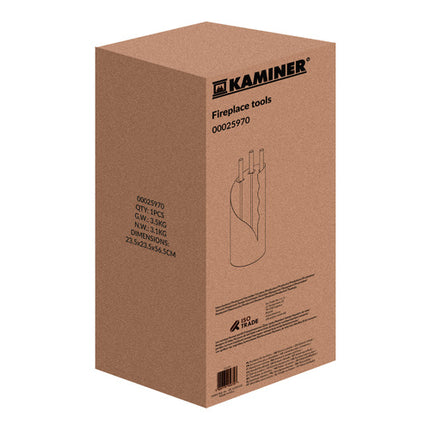 Kaminer Haardstel - 4-delig - Industrieel Design - Grijs/Zilver - 52 cm