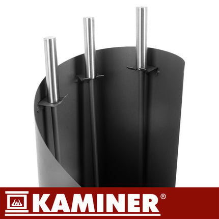 Kaminer Haardstel - 4-delig - Industrieel Design - Grijs/Zilver - 52 cm