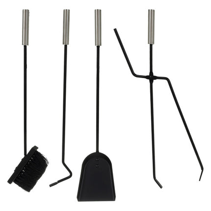 Kaminer Haardstel - 5-delig - Industrieel Design - Grijs/Zilver - 56 cm
