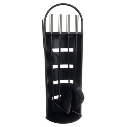 Kaminer Haardstel - 5-delig - Industrieel Design - Grijs/Zilver - 56 cm