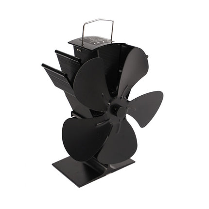 Kaminer Kachelventilator - 5 Blads - Hitteaangedreven - Zwart