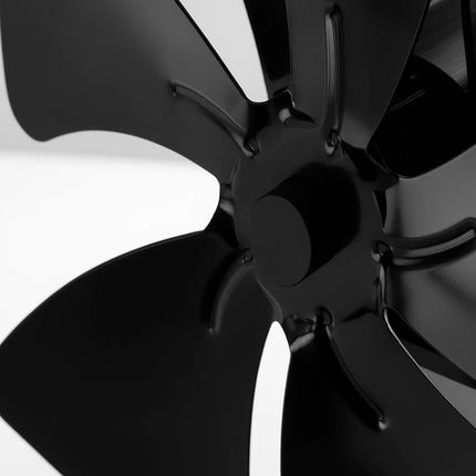 Kaminer Kachelventilator - 5 Blads - Hitteaangedreven - Zwart
