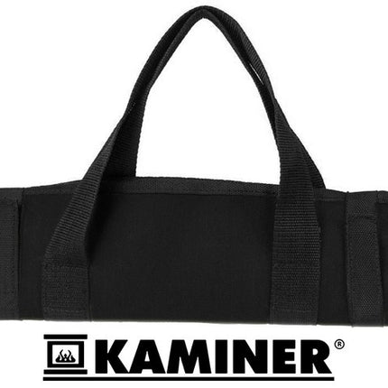 Kaminer Haardscherm - 3-Delig - 118 x 76,5 cm - Zwart - Staal
