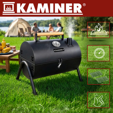 Kaminer Compacte Houtskoolbarbecue - Draagbaar - 41.5 x 36.5 x 28 cm