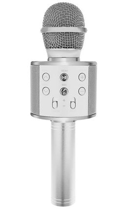 Izoxis Karaoke Microfoon - Draadloze Speaker - Zilver