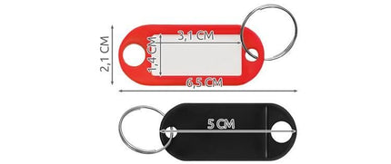 Malatec Sleutelhanger met Naamplaatje - 100 Stuks - Kleurenmix