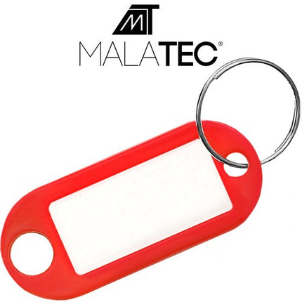 Malatec Sleutelhanger met Naamplaatje - 100 Stuks - Kleurenmix