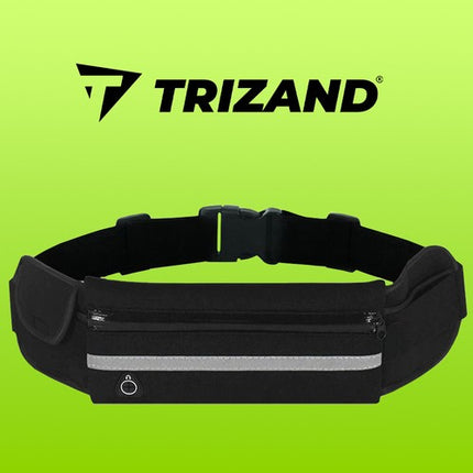 Trizand Hardloopheuptas - Met Fleshouder - Reflecterend - Zwart