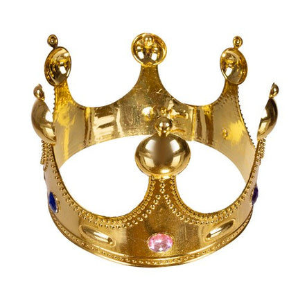 Kruzzel Konings Kostuumset - 3-Delig - Mantel, Kroon & Scepter - Rood