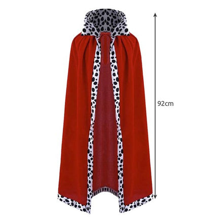 Kruzzel Konings Kostuumset - 3-Delig - Mantel, Kroon & Scepter - Rood