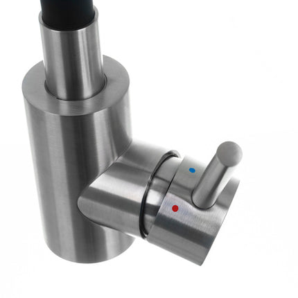 Ruhhy 26324 Keukenkraan met Flexibele Uitloop - 360° Draaibaar - Zwart/Zilver