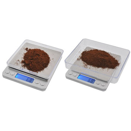 Ruhhy 24210 Precisie Keukenweegschaal - 2 kg / 0,1 g - Inclusief 2 Bakjes