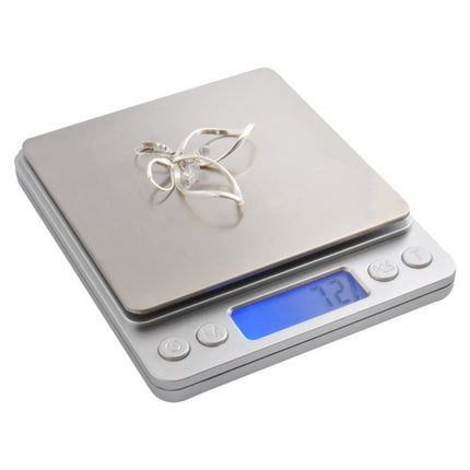 Ruhhy 24210 Precisie Keukenweegschaal - 2 kg / 0,1 g - Inclusief 2 Bakjes