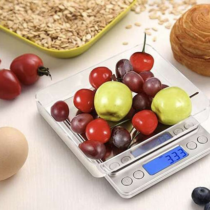 Ruhhy 24210 Precisie Keukenweegschaal - 2 kg / 0,1 g - Inclusief 2 Bakjes