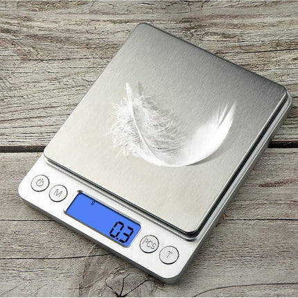 Ruhhy 24210 Precisie Keukenweegschaal - 2 kg / 0,1 g - Inclusief 2 Bakjes
