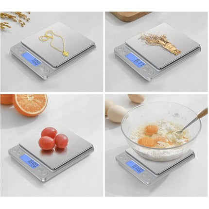 Ruhhy 24210 Precisie Keukenweegschaal - 2 kg / 0,1 g - Inclusief 2 Bakjes