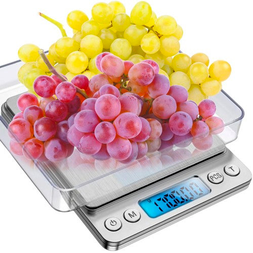 Ruhhy 24210 Precisie Keukenweegschaal - 2 kg / 0,1 g - Inclusief 2 Bakjes