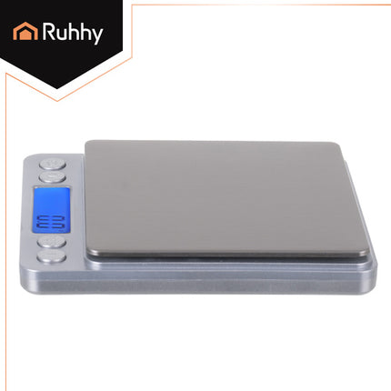 Ruhhy 26507 Precisie Keukenweegschaal - 2 kg / 0,1 g - Met 2 Bakjes - LCD